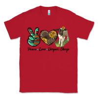 Red Peace Love Dorper Sheep Classic Tee - LillyAllenDesigns