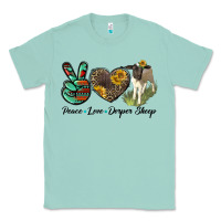 Seafoam Peace Love Dorper Sheep Classic Tee - LillyAllenDesigns