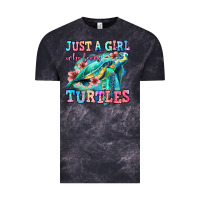 Cloud Black just a girl who loves turtles Vintage Tee - Jasminsmagicworld