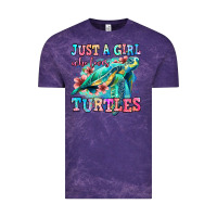 Cloud Purple just a girl who loves turtles Vintage Tee - Jasminsmagicworld