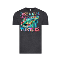 Vintage Black just a girl who loves turtles Vintage Tee - Jasminsmagicworld