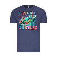 Vintage Denim just a girl who loves turtles Vintage Tee - Jasminsmagicworld