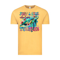 Vintage Mustard just a girl who loves turtles Vintage Tee - Jasminsmagicworld