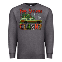 Charcoal Heather you serious clark christmas vacation car Premium Sweatshirt - Jasminsmagicworld