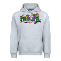 Heather Grey principal mardi gras cowgirl Urban Hoodie - CowGirlArtShop
