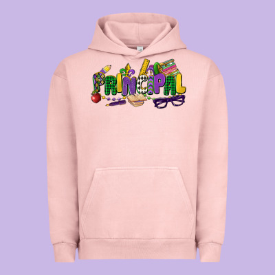 Principal Mardi Gras Cowgirl Urban Hoodie Designed By Cowgirlartshop