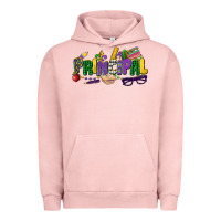 Pigment Salmon principal mardi gras cowgirl Urban Hoodie - CowGirlArtShop