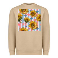 Mushroom patriotic sunflowers stripes and stars seamless patrern Heavyweight Sweatshirt - BundleAndBundleShop