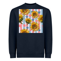 Patriotic Sunflowers Stripes And Stars Seamless Patrern Heavyweight Sweatshirt | Teevron