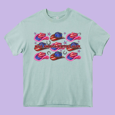 Make America Western Again Heavy Core Tee Designed By Texasbilliewilder