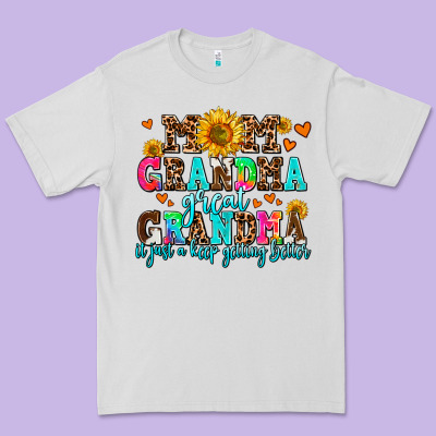 Mom Grandma Great Grandma Its Just A Keep Getting Premium Tee Designed By Adodesignshop