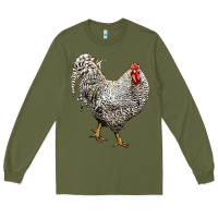 Army Green Dominique Rooster Long Sleeve Tee - LillyAllenDesigns