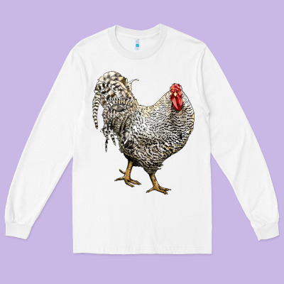 Dominique Rooster Long Sleeve Tee Designed By Lillyallendesigns