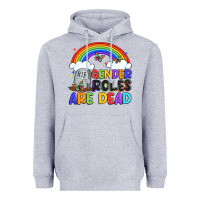 Heather Grey gender roles are dead Heavyweight Hoodie - Artiststas