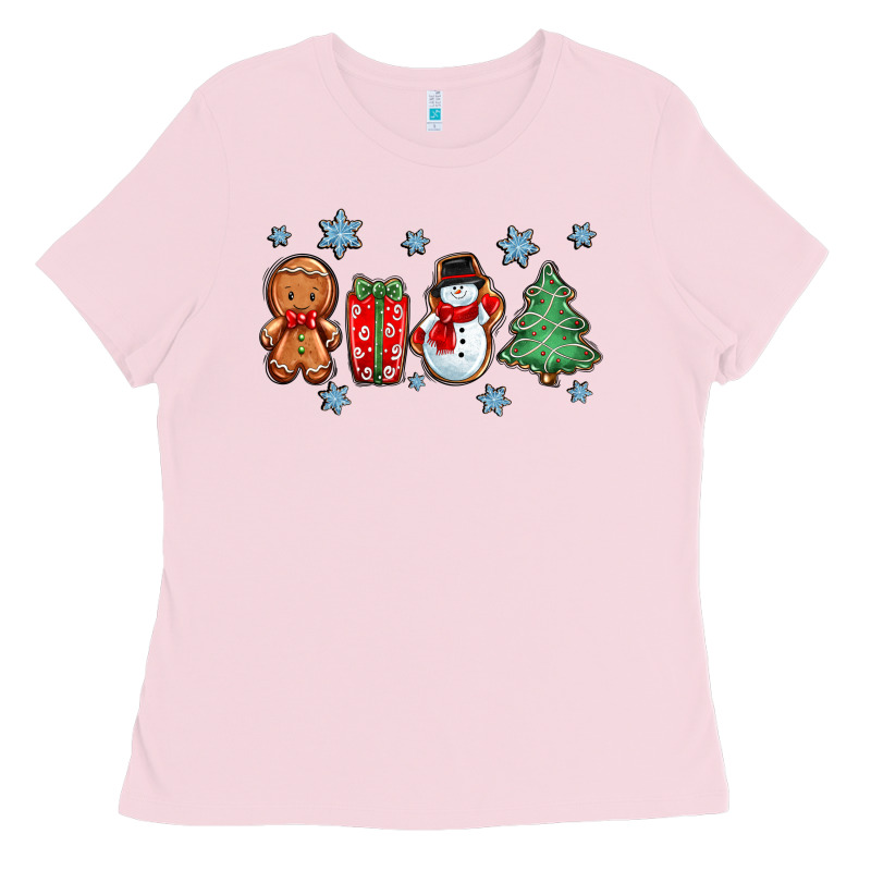 Christmas Gingerbread Cookies Ladies Tee by Zillion Design Studio | Teevron