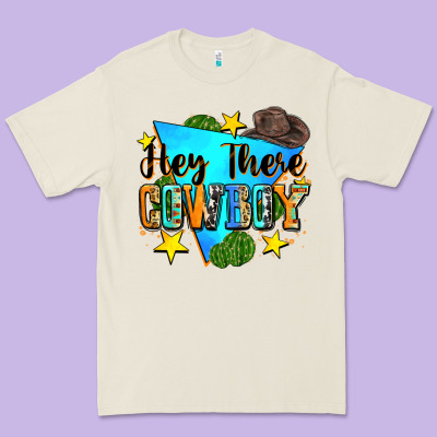 Hey There Cowboy Premium Tee Designed By Zillion Design Studio
