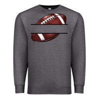 Charcoal Heather football name frame Premium Sweatshirt - BarkalooDesign