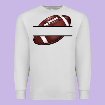 Football Name Frame Premium Sweatshirt Designed By Barkaloodesign