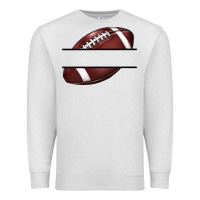Oatmeal Heather football name frame Premium Sweatshirt - BarkalooDesign