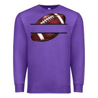 Purple football name frame Premium Sweatshirt - BarkalooDesign