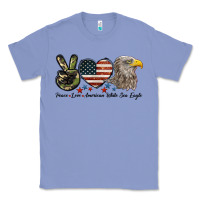Colony Blue Peace Love American White Sea Eagle Classic Tee - LillyAllenDesigns