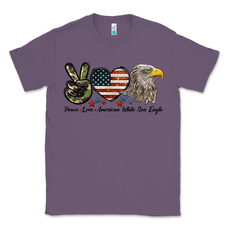 Peace Love American White Sea Eagle Classic Tee by LillyAllenDesigns | Teevron