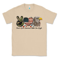 Mushroom Peace Love American White Sea Eagle Classic Tee - LillyAllenDesigns