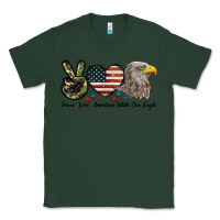 Sports Green Peace Love American White Sea Eagle Classic Tee - LillyAllenDesigns