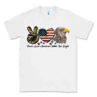 White Peace Love American White Sea Eagle Classic Tee - LillyAllenDesigns