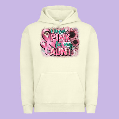 I Wear Pink For My Aunt Urban Hoodie Designed By Cowgirlartshop
