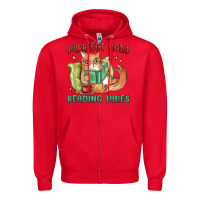 Red purrfect cozy reading vibes Zipper Hoodie - MaliasSmallBusiness