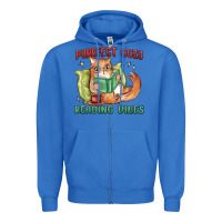 True Royal purrfect cozy reading vibes Zipper Hoodie - MaliasSmallBusiness