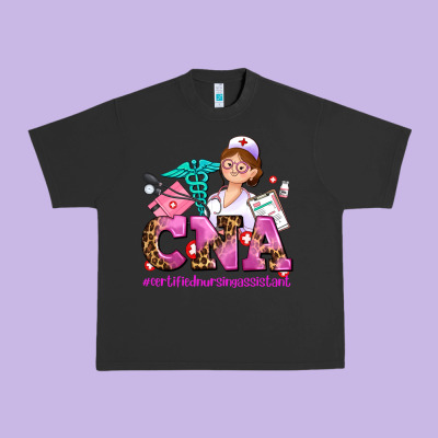 Cna Certified Nursing Assistant Urban Heavy Tee Designed By Adodesignshop
