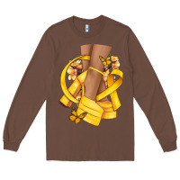 Chestnut Childhood Cancer diva yellow ribbon Long Sleeve Tee - NancyCooperArtShop