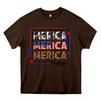 Chocolate Brown merica merica merica vintage Heavy Core Tee - texasbilliewilder