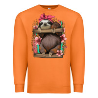 Carrot cute floral baby sloth Premium Sweatshirt - Jasminsmagicworld