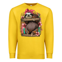 Lemon cute floral baby sloth Premium Sweatshirt - Jasminsmagicworld