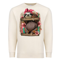 Sandshell cute floral baby sloth Premium Sweatshirt - Jasminsmagicworld