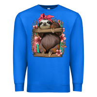 True Royal cute floral baby sloth Premium Sweatshirt - Jasminsmagicworld