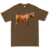Cacao brahman bull with christmas lights Premium Tee - RanaPortraitStore
