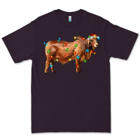Plum brahman bull with christmas lights Premium Tee - RanaPortraitStore