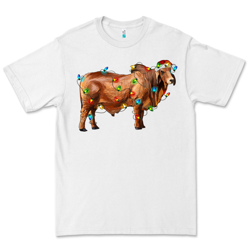 Brahman Bull With Christmas Lights Premium Tee by RanaPortraitStore | Teevron