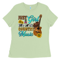 Matcha just a girl who loves country music Ladies Tee - texasbilliewilder