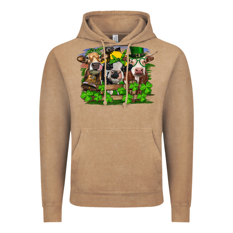 St Patrick's Day Heifers Vintage Hoodie by RanaPortraitStore | Teevron