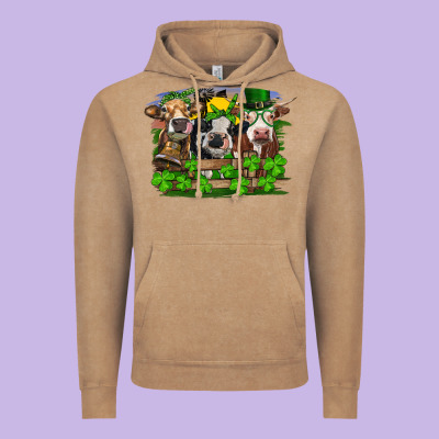St Patrick's Day Heifers Vintage Hoodie Designed By Ranaportraitstore