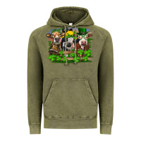 Vintage Olive St patrick's day heifers Vintage Hoodie - RanaPortraitStore