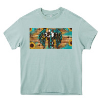 Arona western blessed cros sunflowers licence plate Heavy Core Tee - RanaPortraitStore