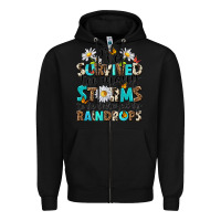 Black ive survived too many storms to be bothered by rai Zipper Hoodie - NancyCooperArtShop