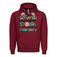 Burgundy ive survived too many storms to be bothered by rai Zipper Hoodie - NancyCooperArtShop