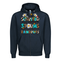 Navy ive survived too many storms to be bothered by rai Zipper Hoodie - NancyCooperArtShop